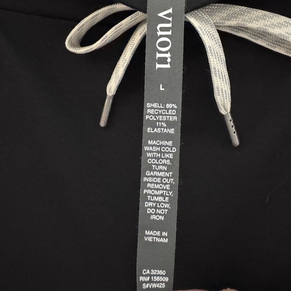 Vuori Halo Wide Leg Flare Pant Large Black Casual Athleisure Neutral Activewear - Picture 11 of 11